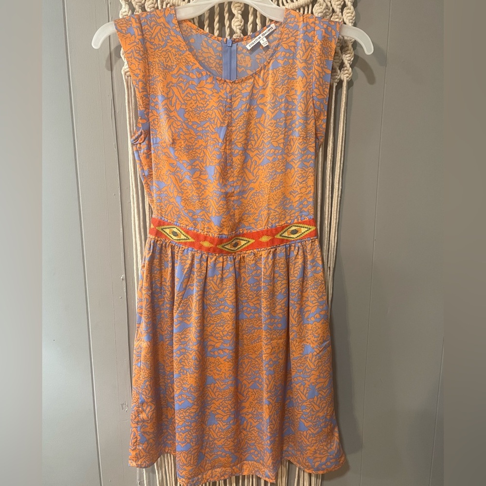 Collective Concepts, size small, blue/orange, tank dress, good condition